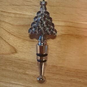 Silver Christmas Tree Wine Stopper